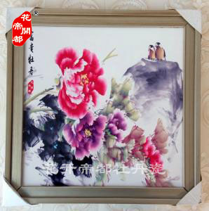 牡丹瓷壁画9