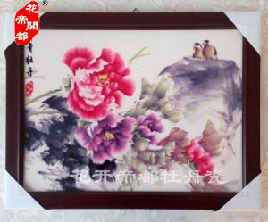 牡丹瓷壁画8